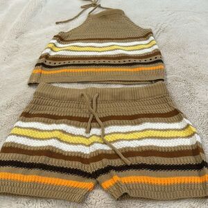 2 piece knit shirt set